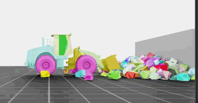 Wheel loader scooping rollout preview